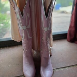 Pink Western Bow Boots